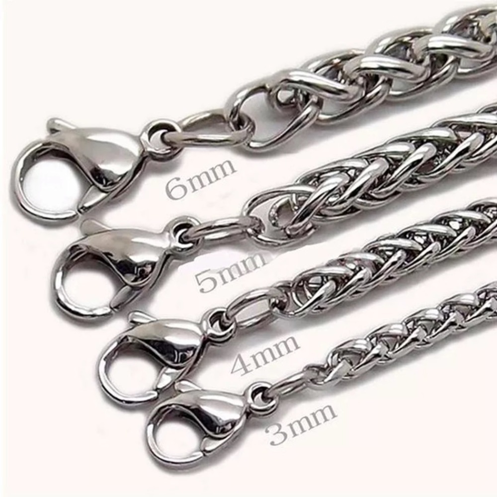 316L Stainless steel chain necklace for men 6MM - Picture 3 of 7